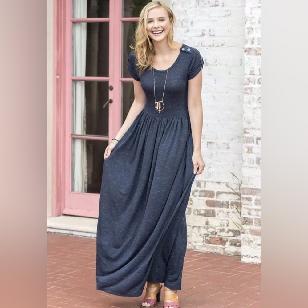 Matilda Jane Navy Blue Maxi Dress Size Small